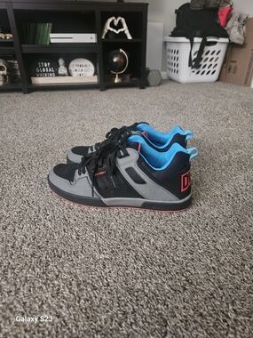 DVS Comanche 2.0+ Men’s Skate Shoes Size 11.5 Black Gray Blue Red Skate Sneakers